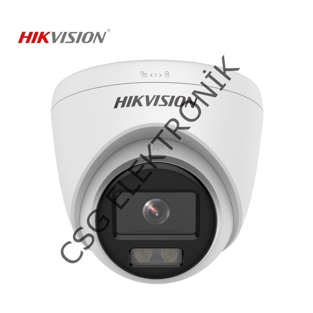 HAIKON HİKVİSİON DS-2CD1347G0-LUF 4MP 2.8MM COLORVU IP DOME KAMERA DAHİLİ MKROFON Metal & Plastik IP67