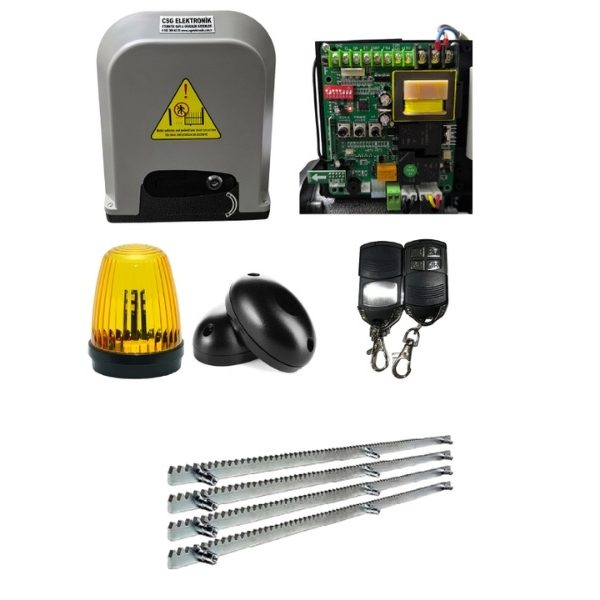 Csg Elektronik 1200 Kg Yana Kayar Otomatik Bahçe Kapı Motoru Seti
