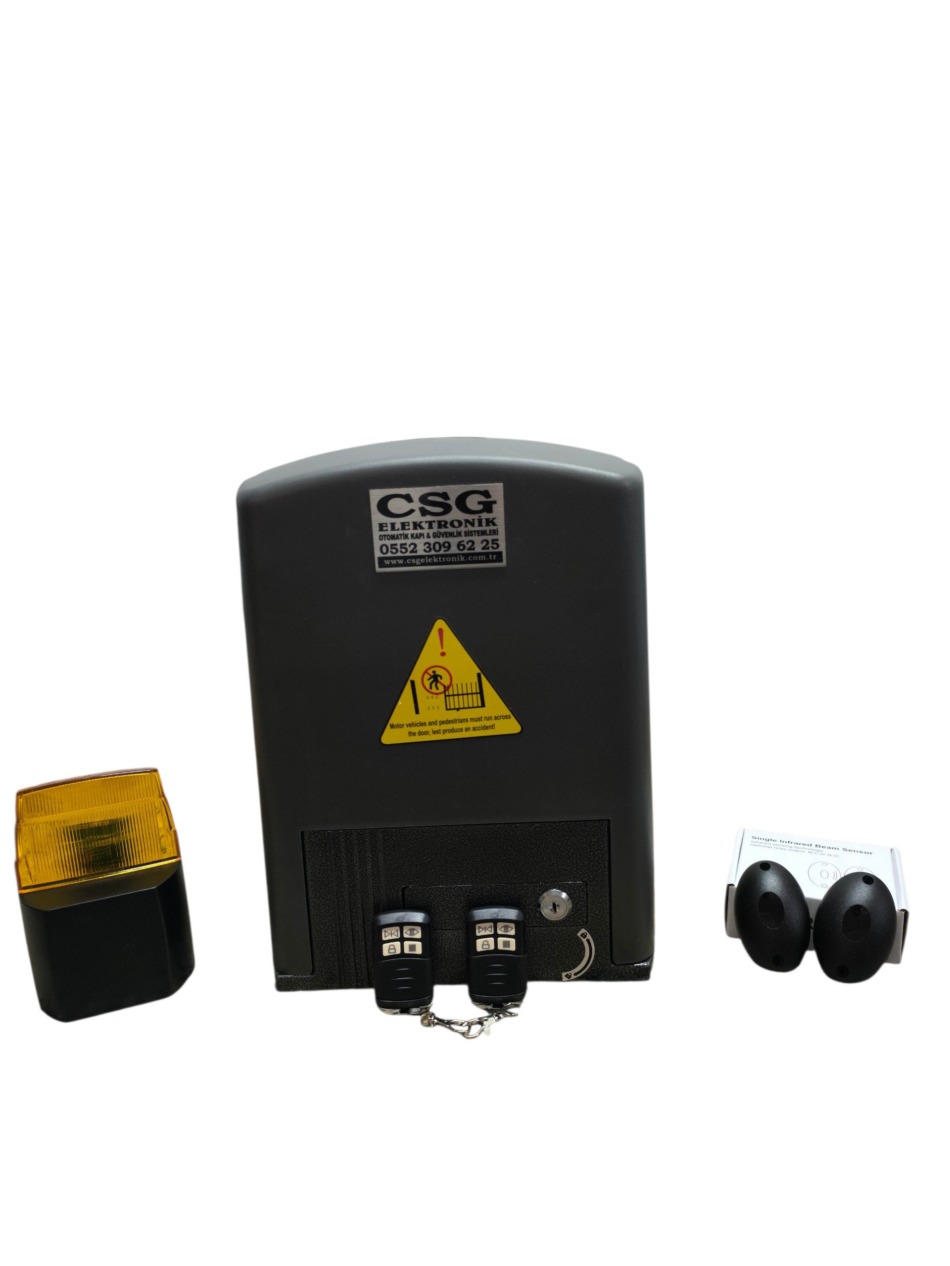 2026/06/1000604686.jpg Csg Elektronik DC 24v 1200 Kg Hız Ayarlanabilir Yana Kayar Bahçe Kapı Motor Seti - Görsel 1
